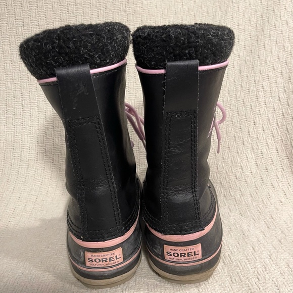 Pink and Black Sorel Premium Waterproof Duck Boots - Picture 3 of 6